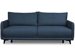 Miniaturka 26 - Nowoczesna granatowa sofa z prostym oparciem