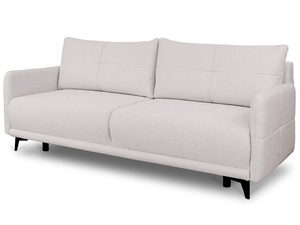 Miniaturka 1 - Nowoczesna sofa w odcieniu beżu z prostymi podłokietnikami
