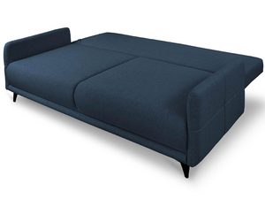 Miniaturka 31 - Nowoczesna granatowa sofa z miękkim oparciem