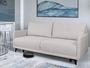 Miniaturka 8 - Beżowa sofa z podwójnym oparciem do salonu