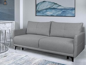 Miniaturka 41 - Jasnoszara sofa z podłokietnikami i miękkim siedziskiem