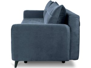 Miniaturka 26 - Sofa w granatowym kolorze z szerokim podłokietnikiem
