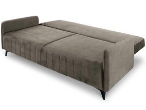 Miniaturka 10 - Beżowa sofa z rozkładanym siedziskiem i pojemnikiem na pościel