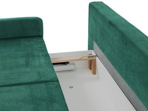 Miniaturka 21 - Zielona sofa z rozkładanym siedziskiem i pojemnikiem na pościel