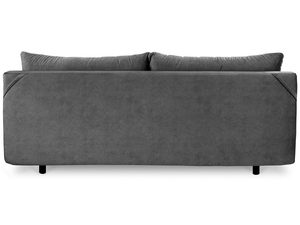 Miniaturka 35 - Tył szarej rozkładanej kanapy z czarnymi nóżkami