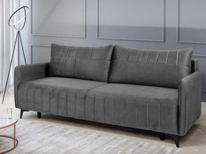 Miniaturka 40 - Szara tapicerowana sofa z głębokim siedziskiem do nowoczesnego wnętrza