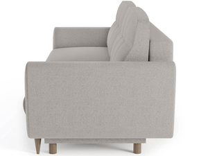 Miniaturka 8 - Bok beżowej sofy z prostym designem