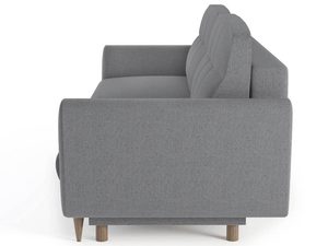 Miniaturka 26 - Bok szarej sofy z prostym designem