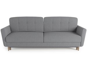 Miniaturka 24 - Wygodna szara sofa z prostymi przeszyciami