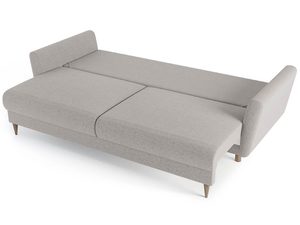 Miniaturka 9 - Beżowa sofa z prostymi podłokietnikami do minimalistycznych salonów