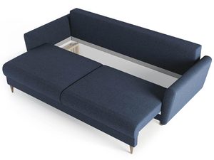 Miniaturka 22 - Granatowa rozkładana sofa z funkcją spania