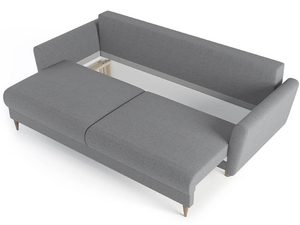 Miniaturka 28 - Szara rozkładana sofa z funkcją spania