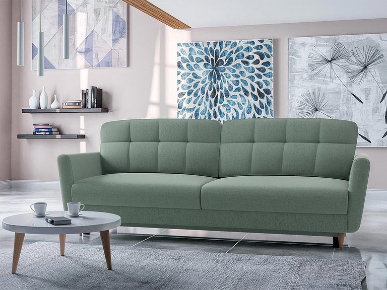 Sofa w kolorze pistacjowym