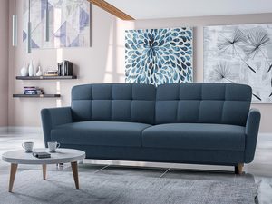 Miniaturka 23 - Wygodna granatowa sofa do przestronnego salonu