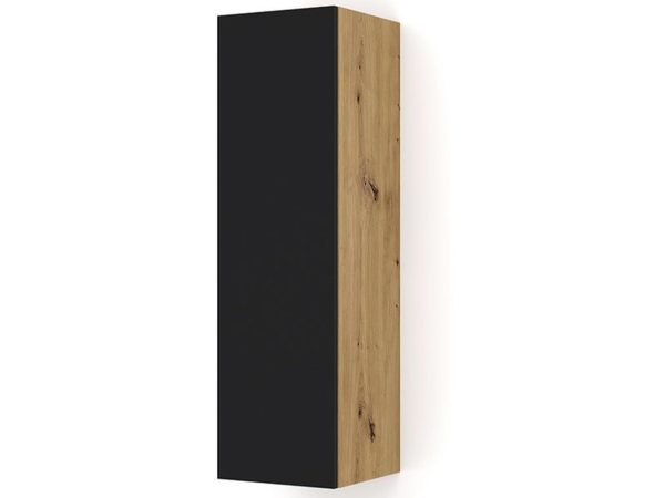 Wisząca szafka z otwartymi półkami, drewno dębowe