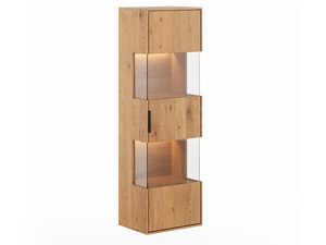 Miniaturka 6 - Drewniana witryna z podświetleniem LED i detalami ze szkła