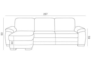 Miniaturka 14 - Wymiary nowoczesnej sofy trzyosobowej, prosty design