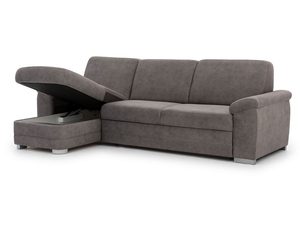 Miniaturka 5 - Modułowy narożnik w szarej tkaninie, styl nowoczesny