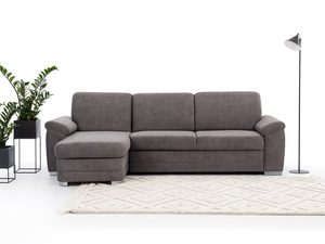 Miniaturka 8 - Nowoczesny narożnik z funkcją spania, szara tapicerka