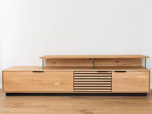 Miniaturka 5 - Szafka RTV z litego drewna dębowego z nowoczesnym designem