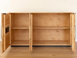 Miniaturka 3 - Komoda z drewna dębowego z perspektywy otwierania