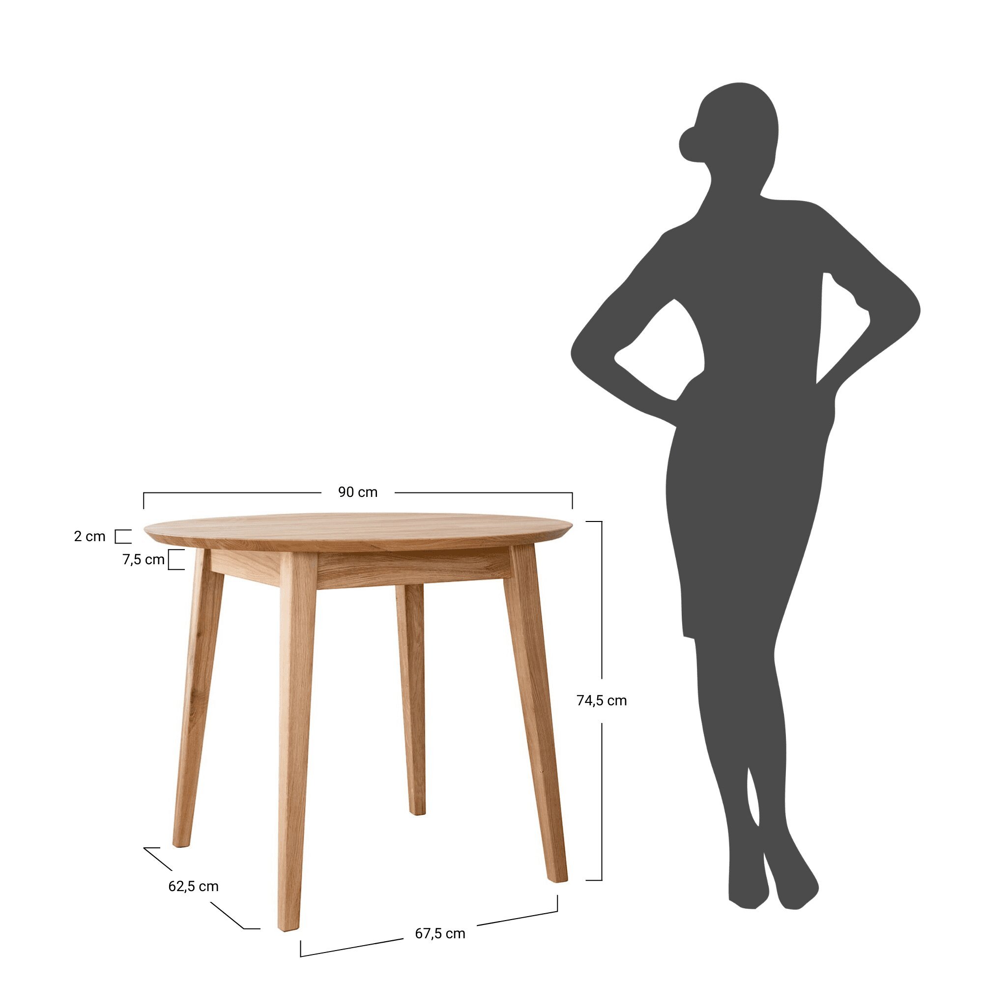 Detal blatu stołu dębowego, trwała konstrukcja