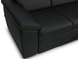 Miniaturka 3 - Czarny nowoczesny fotel tapicerowany do salonu lub biura