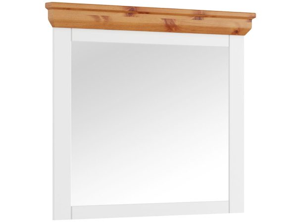 Lustro kwadratowe białe do salonu lub przedpokoju