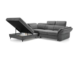 Miniaturka 3 - Szary narożnik nowoczesny z funkcją otwierania