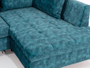 Miniaturka 14 - Narożnik w niebieskim kolorze z aksamitnym wykończeniem