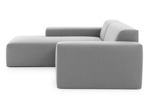 Miniaturka 4 - Szary narożnik tapicerowany z wygodnym oparciem