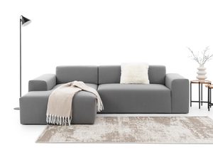 Miniaturka 8 - Szary narożnik modułowy w minimalistycznym stylu