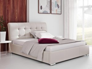 Miniaturka 10 - Pudrowo różowe łóżko z pikowanym zagłówkiem – klasyczny styl glamour