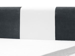 Miniaturka 4 - Szaro-czarne łóżko z gładkim wykończeniem w stylu nowoczesnym – widok z boku.