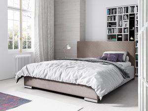 Miniaturka 6 - Piaskowe łóżko z miękką tkaniną i zaokrąglonymi krawędziami.