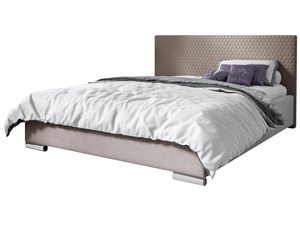 Miniaturka 1 - Piaskowe łóżko z miękką tkaniną i zaokrąglonymi krawędziami.