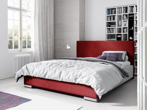 Miniaturka 5 - Intensywnie czerwone łóżko w nowoczesnym stylu.