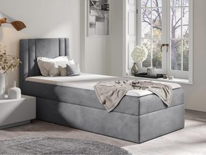 Miniaturka 10 - Szare łóżko z wysokim zagłówkiem w eleganckiej sypialni