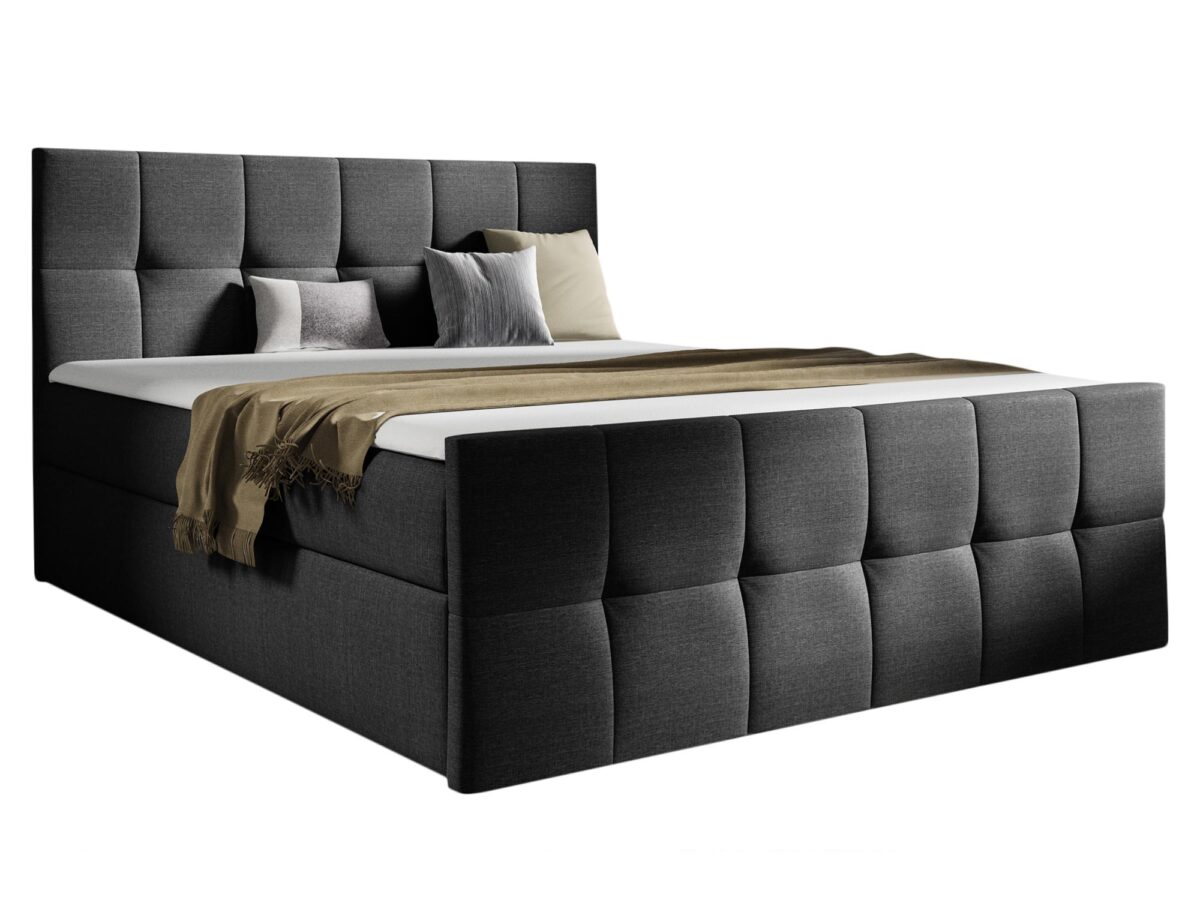 Łóżko Kontynentalne Fiore z Pikowanym Zagłowiem