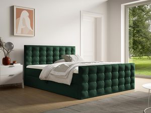 Miniaturka 4 - Kontynentalne łóżko w kolorze butelkowej zieleni