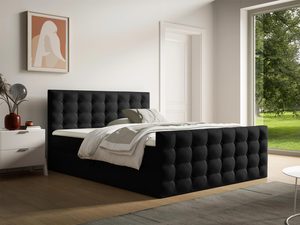 Miniaturka 5 - Tapicerowane łóżko w kolorze czarnym