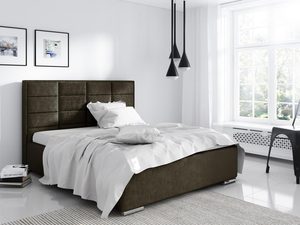 Miniaturka 2 - Brązowe łóżko z wysokim zagłówkiem