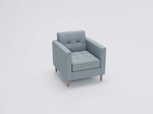 Miniaturka 28 - Mały błękitny fotel dziecięcy w stylu skandynawskim