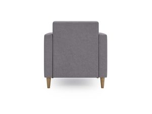 Miniaturka 17 - Szary fotel w stylu loftowym z prostymi podłokietnikami