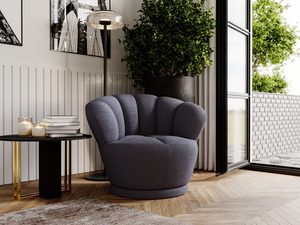 Miniaturka 43 - Ciemnoszary fotel do eleganckiego salonu z dużym oknem