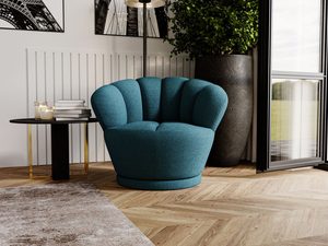 Miniaturka 50 - Turkusowy fotel w salonie glamour z drewnianą podłogą