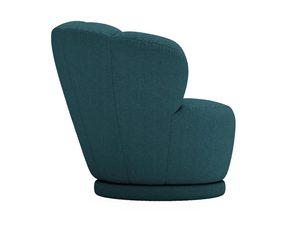 Miniaturka 4 - Turkusowy fotel muszla tapicerowany, idealny do nowoczesnego salonu