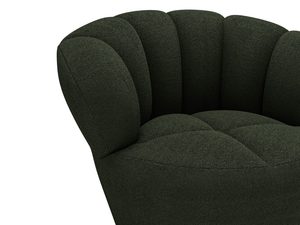 Miniaturka 12 - Zielony fotel tapicerowany z wygiętym tyłem do stylowego salonu