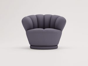 Miniaturka 14 - Jasnofioletowy fotel wypoczynkowy z ozdobnym tyłem, styl glamour