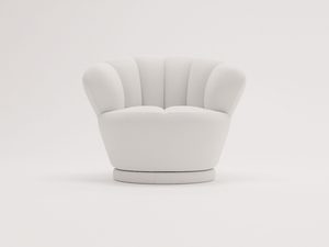 Miniaturka 16 - Beżowy fotel z szerokim oparciem i niskim siedziskiem, styl skandynawski